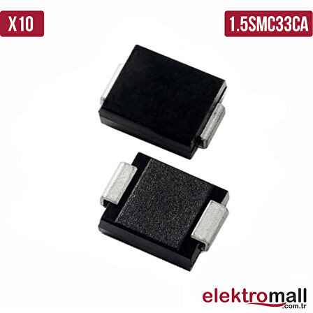 1.5SMC33CA 33V 1500W TVS Diyot - 10 Adet