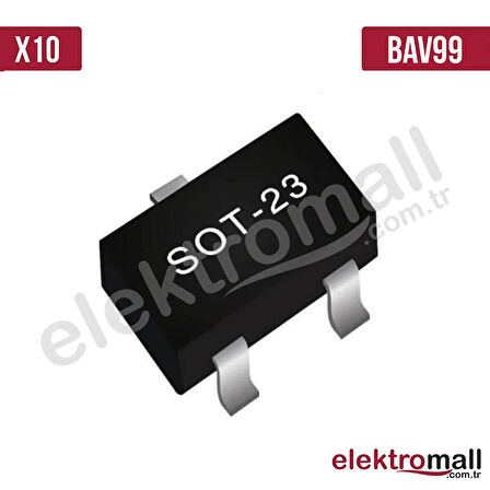 BAV99 SOT-23 70V 200mA Diyot - 10 Adet