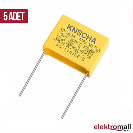680nF 330VAC 22.5mm 684KMPX-X2 Polyester Kondansatör - 5 Adet