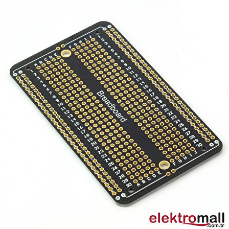 5.2X9 CM SİYAH BREADBOARD TİP ÇİFT TARAFLI DELİKLİ PERTİNAKS PLAKET