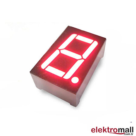 0.28 İNÇ 1 BASAMAKLI KIRMIZI ANOT 7 SEGMENT GÖSTERGE
