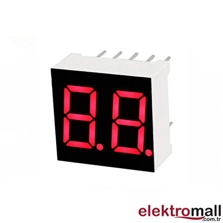 0.28 İNÇ 2 BASAMAKLI KIRMIZI ANOT 7 SEGMENT GÖSTERGE