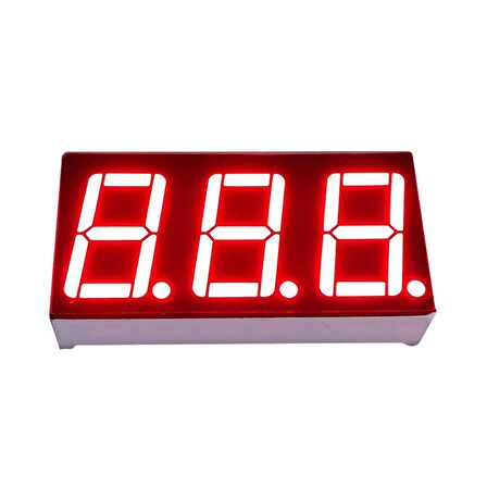 0.36 İNÇ 3 BASAMAKLI KIRMIZI KATOT 7 SEGMENT GÖSTERGE - 1 ADET