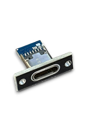 USB 3.1 Type-C Panel Montaj Dişi Soket 4 Pin Smd Lehimlenebilir Padler Konnektör Telefon Şarj Board