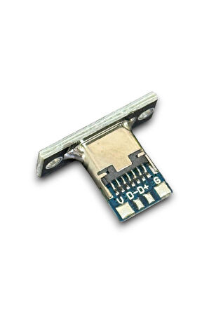 USB 3.1 Type-C Panel Montaj Dişi Soket 4 Pin Smd Lehimlenebilir Padler Konnektör Telefon Şarj Board