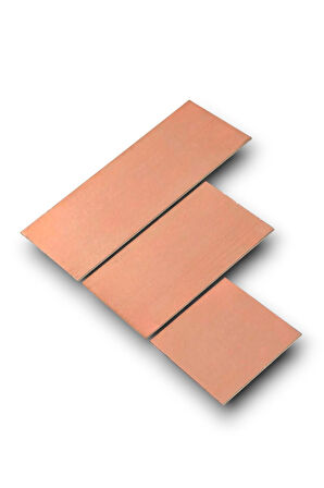 3 Çeşit Çift Taraflı Bakır Plaket Seti FR2 - 80x87x2mm - 140x87x2mm - 200x87x2mm