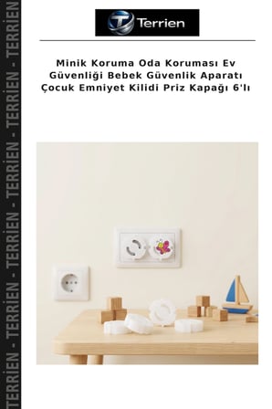 Minik Koruma Oda Koruması Ev Güvenliği Bebek Güvenlik Aparatı Çocuk Emniyet Kilidi Priz Kapağı 6'lı
