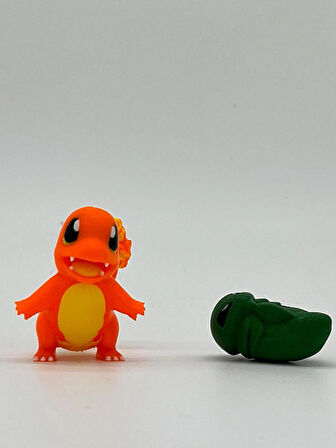 Pokemon Oyuncak, Charmander 5cm ( hediyeli ) Boyasız Renkli Baskı