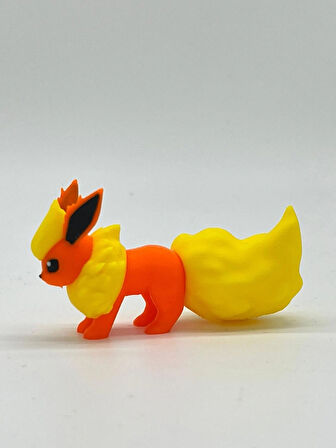 Pokemon Oyuncak, Flareon 5cm ( hediyeli ) Boyasız Renkli Baskı