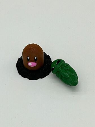Pokemon Oyuncak, Diglett 5cm ( hediyeli ) Boyasız Renkli Baskı