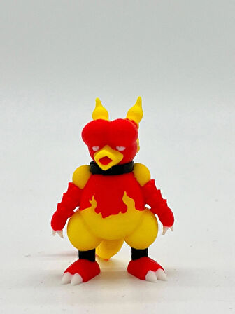 Pokemon Oyuncak, Magmar 5cm ( hediyeli ) Boyasız Renkli Baskı
