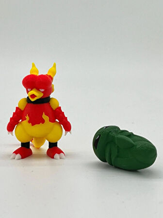 Pokemon Oyuncak, Magmar 5cm ( hediyeli ) Boyasız Renkli Baskı