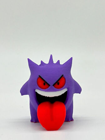 Pokemon Oyuncak, Gengar 5cm ( hediyeli ) Boyasız Renkli Baskı