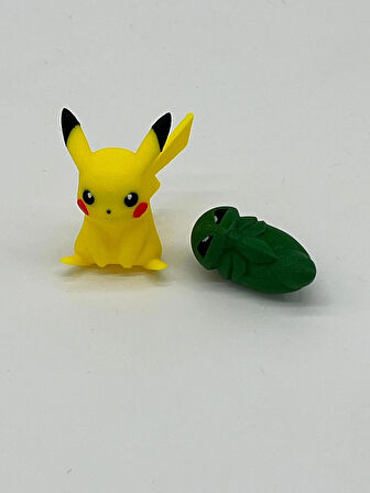 Pokemon Oyuncak, Pikachu 5cm ( hediyeli ) Boyasız Renkli Baskı
