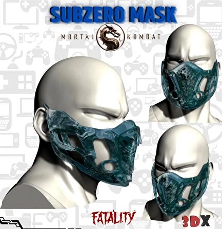 SUBZERO MASKE - MORTAL KOMBAT - YETİŞKİN UYUMLU