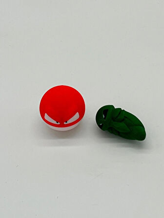 Pokemon Oyuncak, Voltorb 5cm ( hediyeli ) Boyasız Renkli Baskı