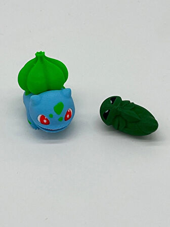 Pokemon Oyuncak, Bulbasaur 5cm ( hediyeli ) Boyasız Renkli Baskı