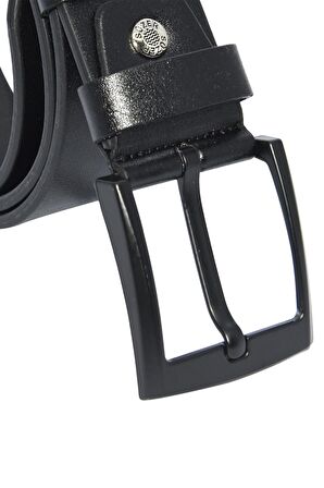 Süzer Deri * 4.5 cm. Spor Suni Deri Düz Model Kemer Siyah