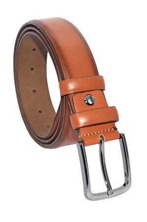 2 Adet x 3.5 cm. Klasik Hakiki Deri Kemer Siyah ve Taba