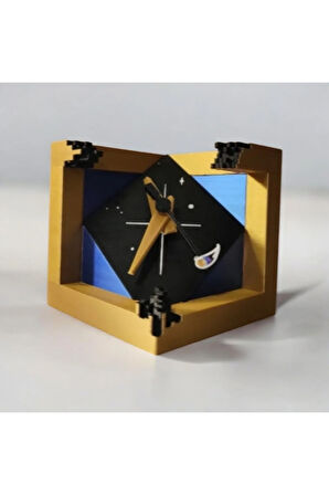 Uzay Zamanı | 3D Baskı Masa Saati | Dekoratif ve Eşsiz Tasarım | PLA Malzeme