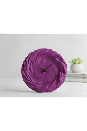 Modern 3D Baskı Dalgalı Duvar/Masa Saati | Sessiz Mekanizma | Tüm Renk Seçenekleri