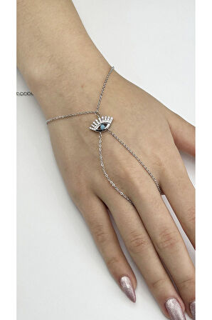 Zirkon Taşlı, Göz, Şahmeran 12, Gümüş Renk