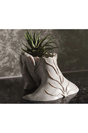 Hüzünle Yeşeren Saksı - 20 cm Modern Tasarım!