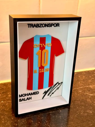 Trabzonspor x Mohamed Salah Özel Tasarım 3D Dekoratif Çerçeve ⚽🔴🔵