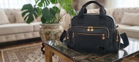 Salmore Kadın Siyah Totebag 5 Fermuar Cepli, Omuz ve El Çantası 