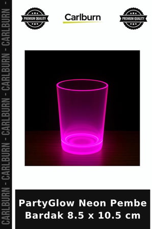 PartyGlow Neon Pembe Bardak 8.5 x 10.5 cm Eğlence Aksesuarı