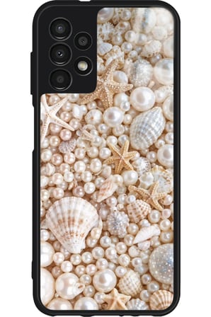 Samsung Galaxy A13 Uyumlu İnci Tasarımlı Parlak Silikon Kılıf
