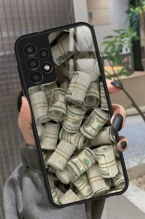 Samsung Galaxy A13 Uyumlu Money Tasarımlı Parlak Silikon Kılıf