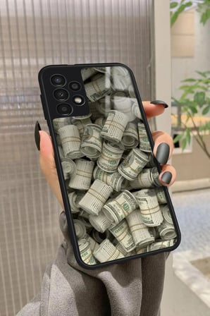 Samsung Galaxy A13 Uyumlu Money Tasarımlı Parlak Silikon Kılıf