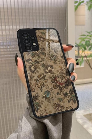 Samsung Galaxy A13 Uyumlu Renkli Çiçek Tasarımlı Parlak Silikon Kılıf