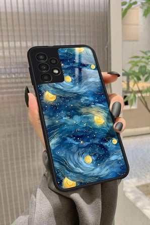 Samsung Galaxy A13 Uyumlu Van Gogh Tasarımlı Parlak Silikon Kılıf
