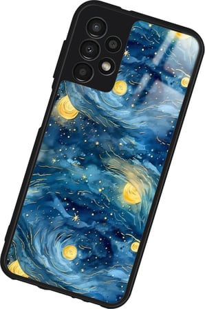 Samsung Galaxy A13 Uyumlu Van Gogh Tasarımlı Parlak Silikon Kılıf