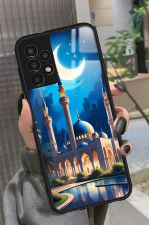 Samsung Galaxy A13 Uyumlu Cami Tasarımlı Parlak Silikon Kılıf