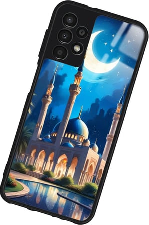 Samsung Galaxy A13 Uyumlu Cami Tasarımlı Parlak Silikon Kılıf
