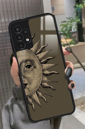 Samsung Galaxy A13 Uyumlu Güneş Tasarımlı Parlak Silikon Kılıf