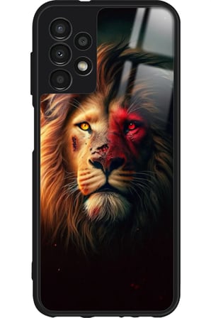 Samsung Galaxy A13 Uyumlu Aslan Tasarımlı Parlak Silikon Kılıf