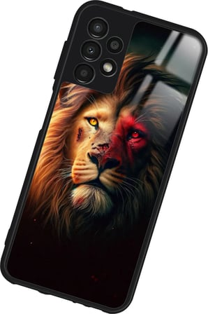 Samsung Galaxy A13 Uyumlu Aslan Tasarımlı Parlak Silikon Kılıf