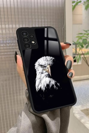 Samsung Galaxy A13 Uyumlu Kartal Tasarımlı Parlak Silikon Kılıf