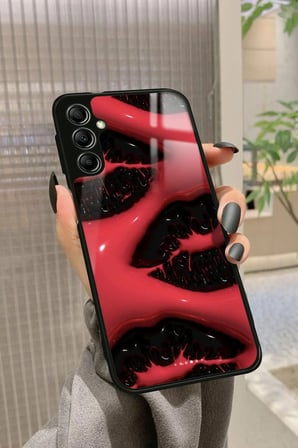 Samsung Galaxy A14 Uyumlu Dudak Tasarımlı Parlak Silikon Kılıf