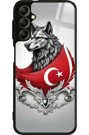 Samsung Galaxy A14 Uyumlu Türk Bayrağı Tasarımlı Parlak Silikon Kılıf