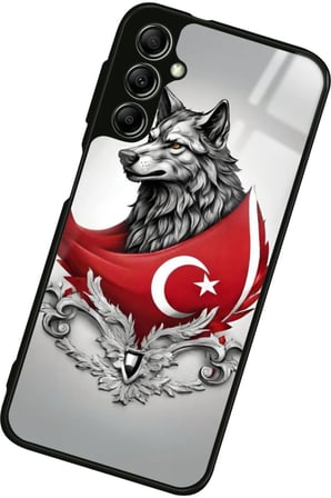 Samsung Galaxy A14 Uyumlu Türk Bayrağı Tasarımlı Parlak Silikon Kılıf