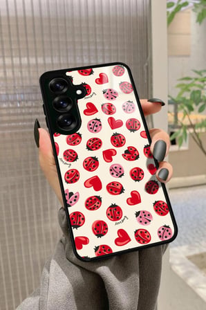 Samsung Galaxy A16 Uyumlu Uğur Böceği Tasarımlı Parlak Silikon Kılıf