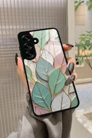 Samsung Galaxy A16 Uyumlu Yaprak Tasarımlı Parlak Silikon Kılıf