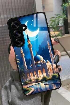 Samsung Galaxy A16 Uyumlu Cami Tasarımlı Parlak Silikon Kılıf