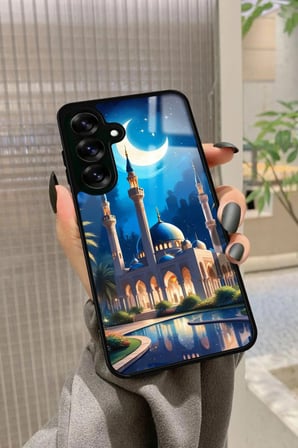 Samsung Galaxy A16 Uyumlu Cami Tasarımlı Parlak Silikon Kılıf