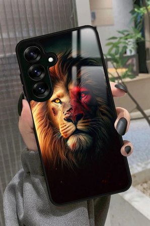Samsung Galaxy A16 Uyumlu Aslan Tasarımlı Parlak Silikon Kılıf